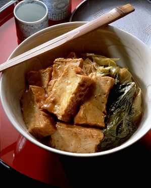 厚揚げと青梗菜のみそ煮