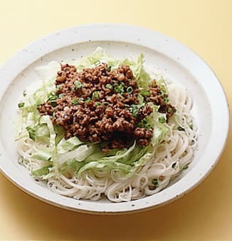 肉みそそうめん