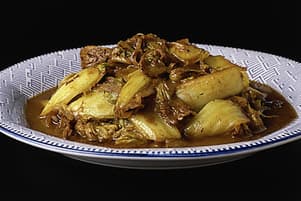 白菜と牛肉のカレー風味煮