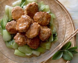 中国風蒸しハンバーグ