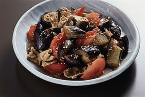 なすと豚肉のさっぱり炒め