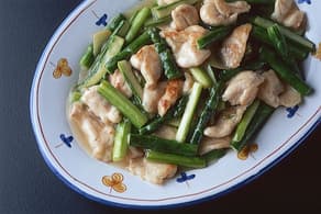 鶏ささ身とアスパラの炒めもの