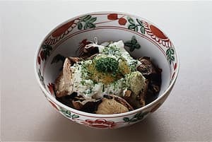 焼きしいたけのやまかけ