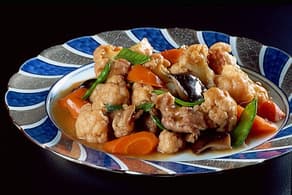 カリフラワーと豚薄切り肉のうま煮