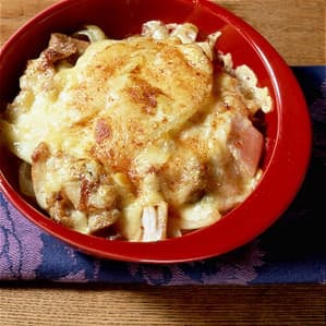 キムチと豚肉のグラタン