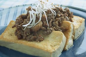 豆腐の焼き肉ソースステーキ
