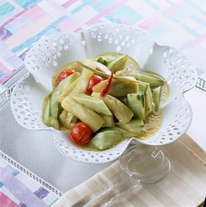 きゅりとなすのカレーマリネ風