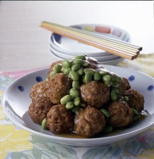 肉だんごの枝豆あん