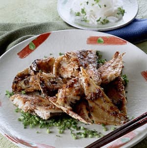 あじの干物の変わり焼き