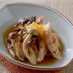 ささ身ときのこのゆずの香り酢漬け