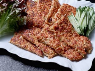 キムチ入りひき肉お焼き