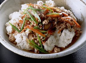 くずし豆腐のひき肉あんかけ