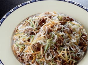 炒め牛肉と春雨のあえもの