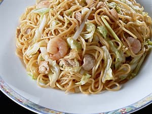 えびとキャベツのオイスター焼きそば