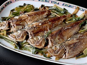 あじとわけぎのしょうゆ煮