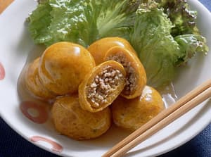 かぼちゃだんごのあんかけ