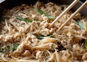 豆腐と春雨の炒めもの