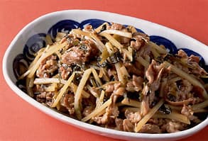 豚肉とじゃがいもの高菜炒め