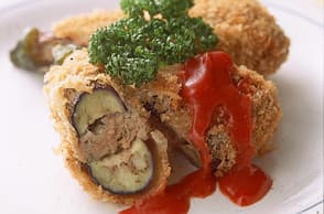 なすのはさみ揚げ