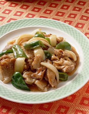 薄切り肉の酢豚