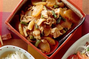 大根と豚肉の甘辛煮