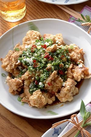 鶏のから揚げねぎソース