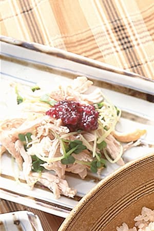 鶏ささ身の梅肉あえ