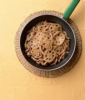 れんこんと豚肉のオイスターソース炒め