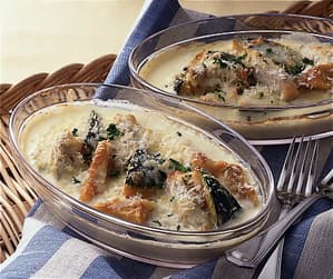 かぼちゃと豚肉のクリームグラタン