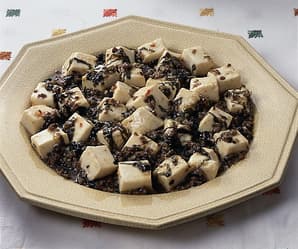 豆腐と高菜のピリ辛炒め