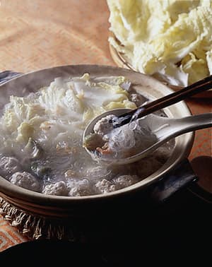 肉だんごと白菜の北京風鍋