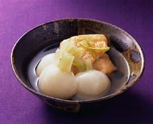 かぶと油揚げの煮もの