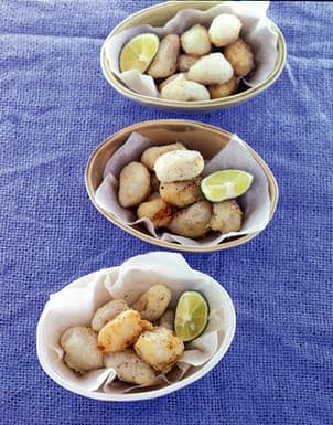 にんにくと里いもの揚げだんご