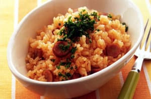 ソーセージのケチャップご飯