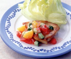 めかじきのソテー　野菜マリネソース