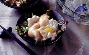 マヨネーズと豆板醤風味の冷ややっこ