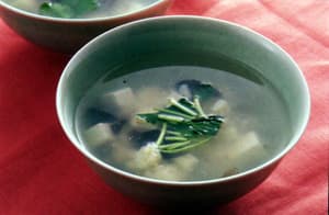 豆腐と帆立て貝柱のスープ