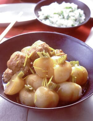かぶと鶏だんごの煮物