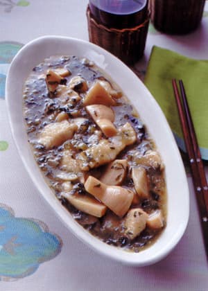 たけのこの漬け菜煮