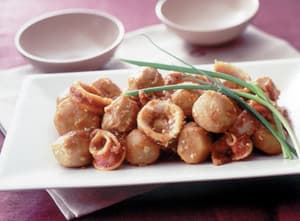 里いもといかの香味じょうゆがらめ