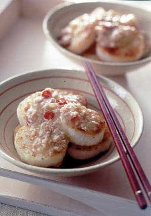 焼き長いものそぼろあんかけ