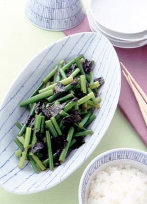 にんにくの茎のわさびのりあえ