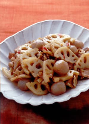 れんこんと豚肉のオイスター炒め