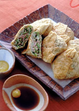 油揚げのはさみ焼き