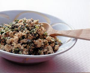 大根の葉と豆腐のほろほろ炒め