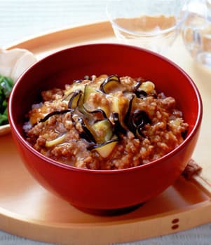 なすの麻婆あんかけ丼