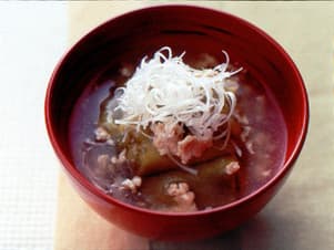 なすの沢煮風すまし汁