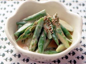 アスパラのごまみそあえ