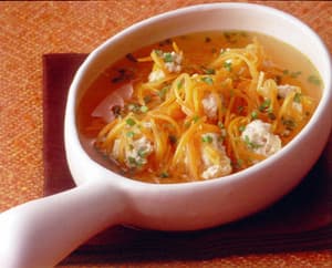 にんじんの鶏だんごスープ