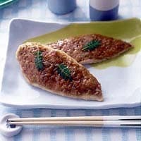 鶏ささ身の木の芽みそ焼き